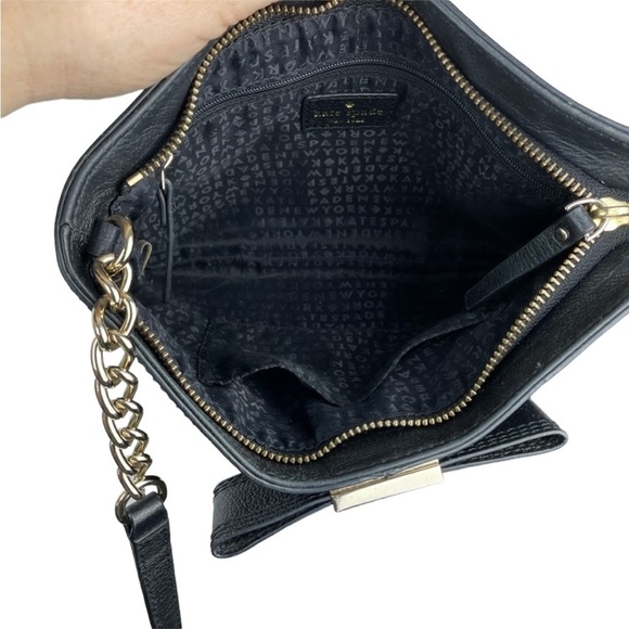 KATE SPADE Black Leather Chain Leather Strap Shoulder Bag - Picture 3 of 10